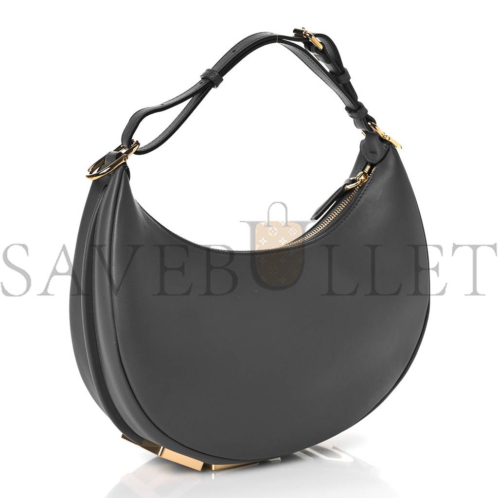 F**di vitello grace matte small F**digraphy hobo bag anthracite (27*17*9cm)