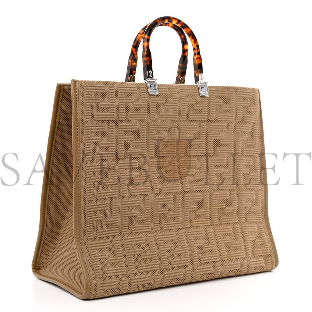 F**di technical fabric plexiglass ff medium F**di sunshine shopper tote sand (41*34*19cm)