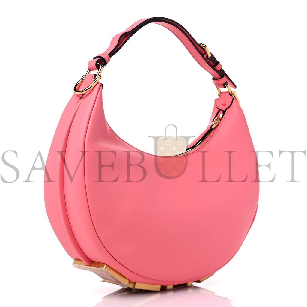 F**di vitello grace matte small F**digraphy hobo bag pink dalia (22*17*9cm)