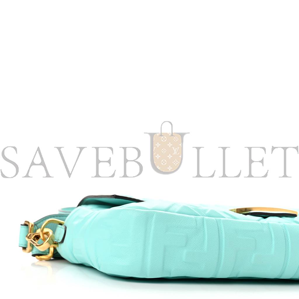 F**di nappa ff 1974 embossed baguette spring turquoise (25*15*5cm)