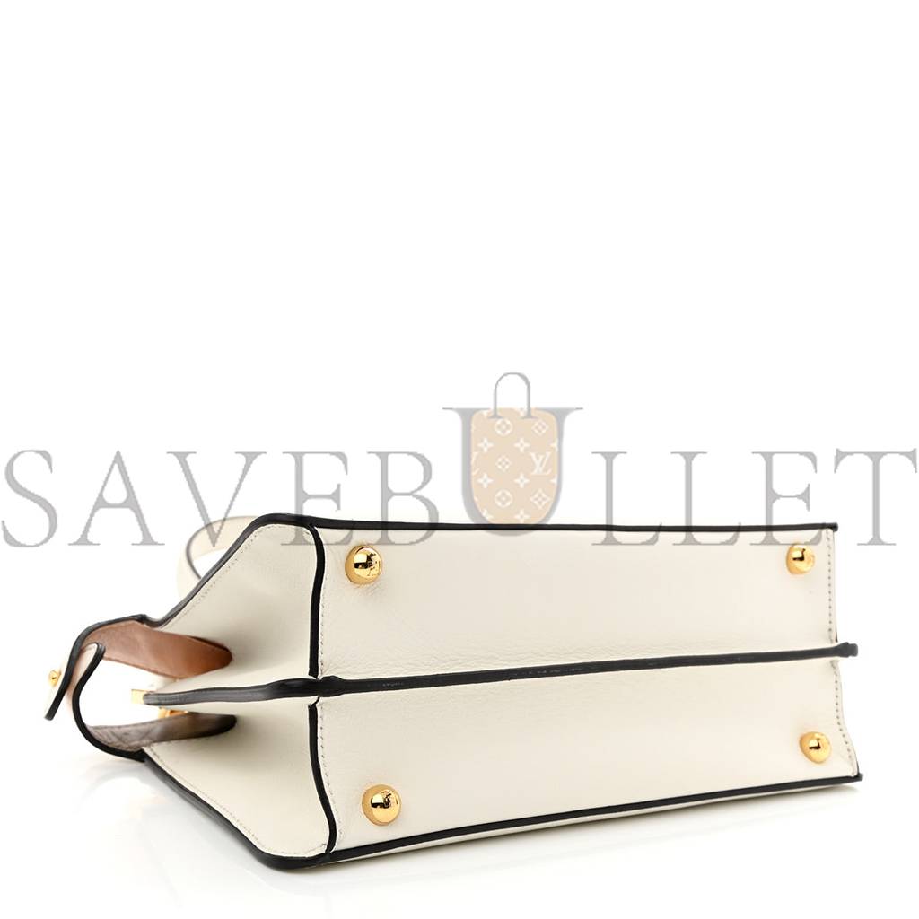 F**di shiny nappa petite peekaboo i see u satchel white (27*21*10cm)