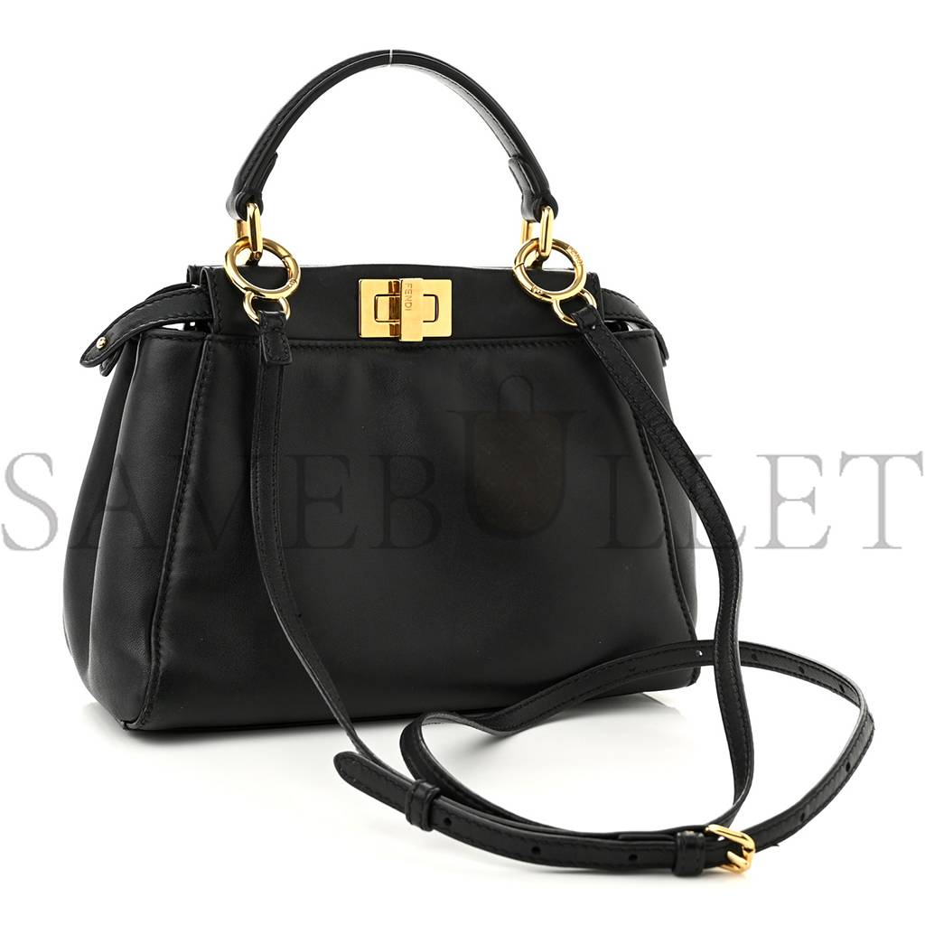 F**di nappa mini peekaboo iconic satchel black (23*19*11cm)