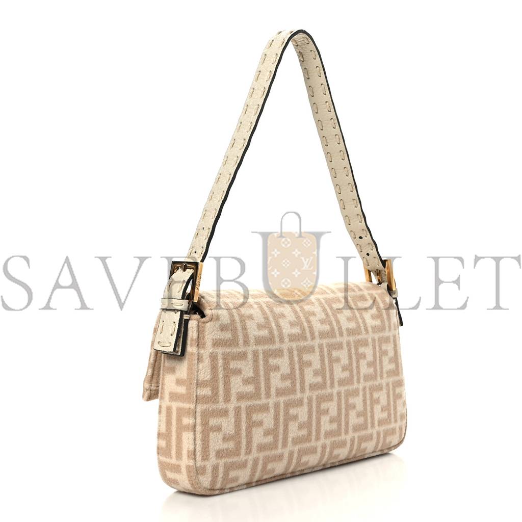 F**di wool cuoio romano selleria ff 1974 baguette 1997 beige cammello camelia (27*15*6cm)