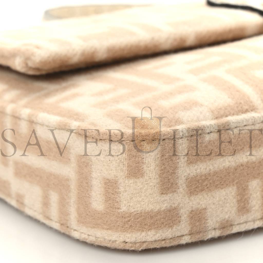 F**di wool cuoio romano selleria ff 1974 baguette 1997 beige cammello camelia (27*15*6cm)