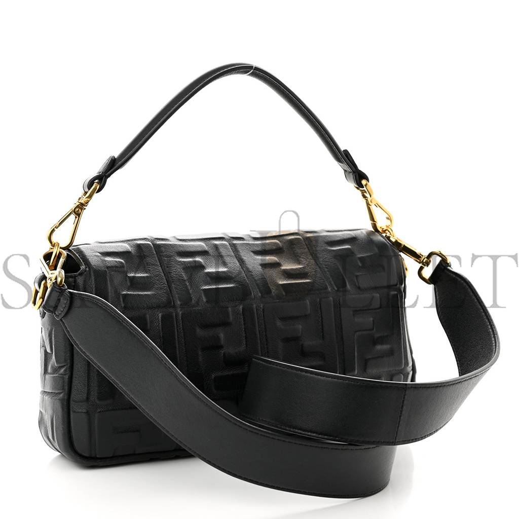 F**di nappa ff 1974 embossed baguette black (26*17*5cm)